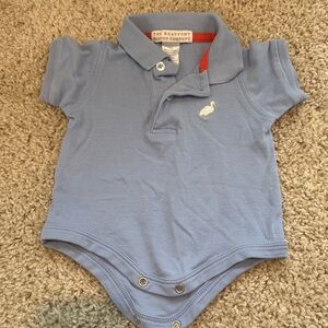 The Beaufort Bonnet Company Light Blue Polo Onesie
